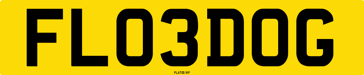FL 03 DOG Number Plate