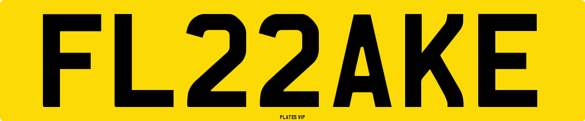 FL22AKE Number Plate