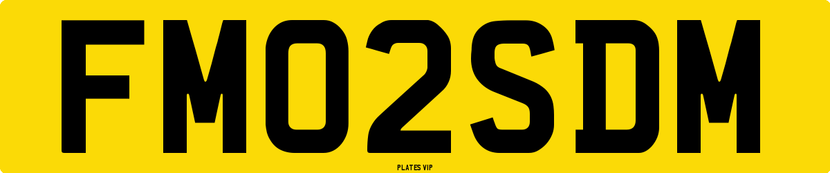 FM 02 SDM Number Plate
