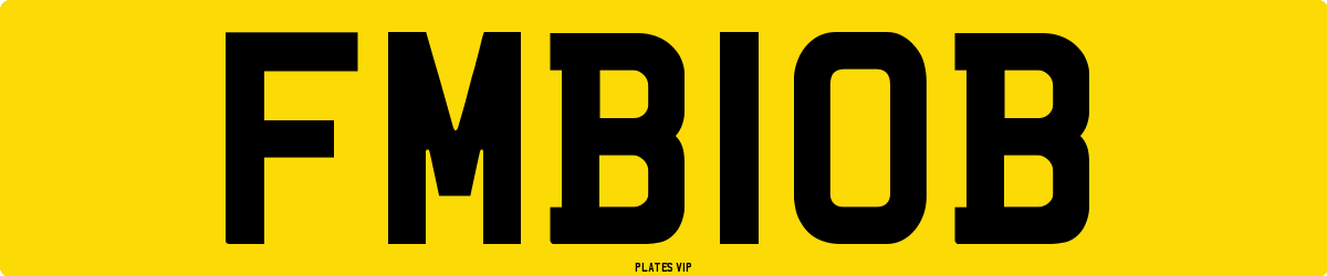 FMB10B Number Plate