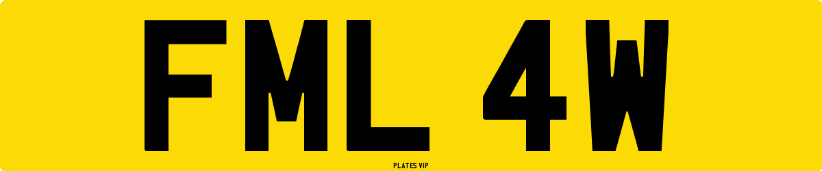 FML 4W Number Plate