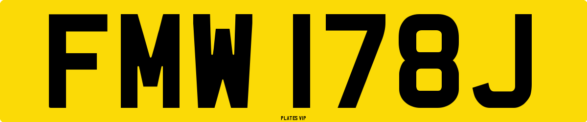 FMW 178J Number Plate