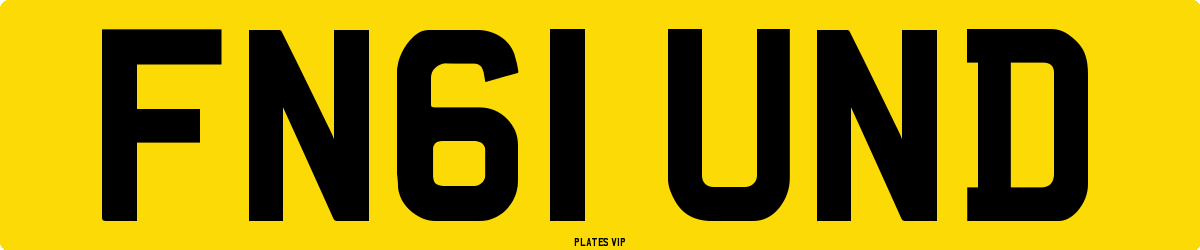 FN61 UND Number Plate
