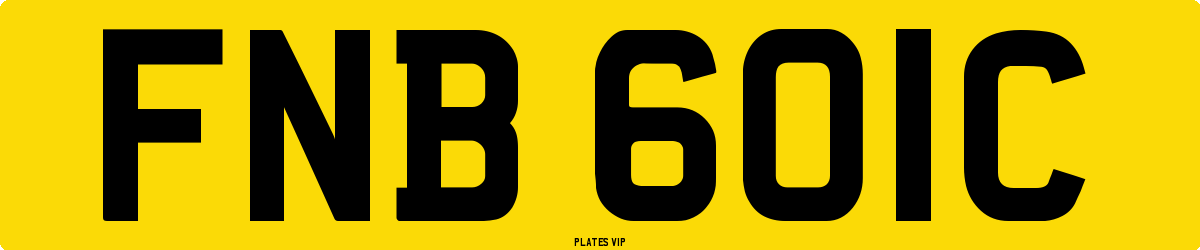 FNB 601C Number Plate