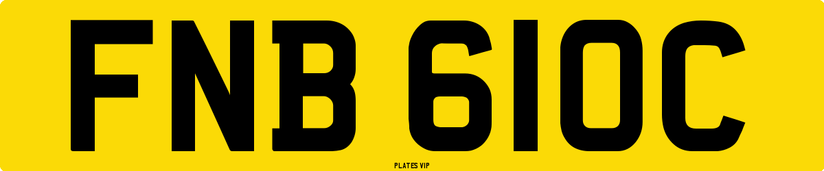 FNB 610C Number Plate