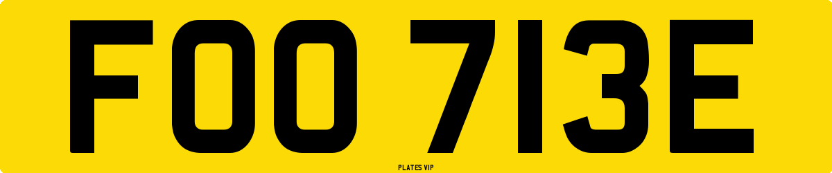 FOO 713E Number Plate