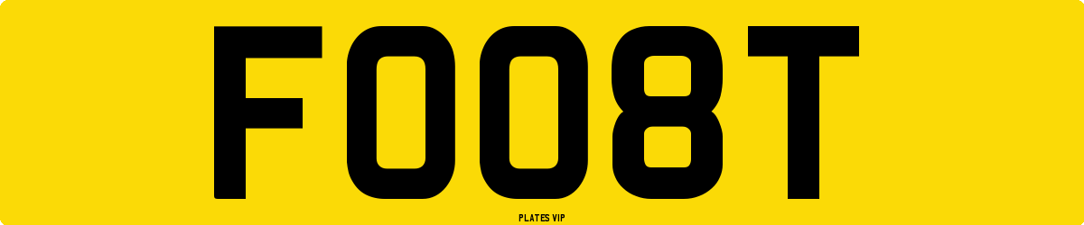 FOO8T Number Plate