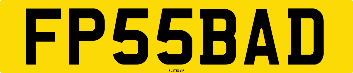 FP 55 BAD Number Plate