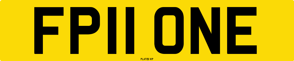 FP11 ONE Number Plate