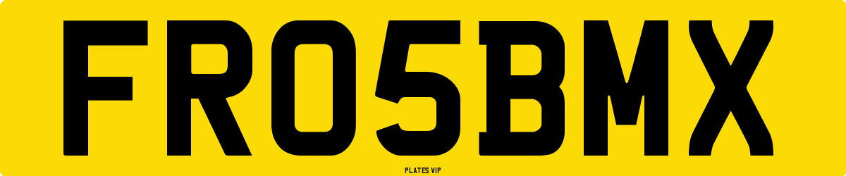 FR 05 BMX Number Plate