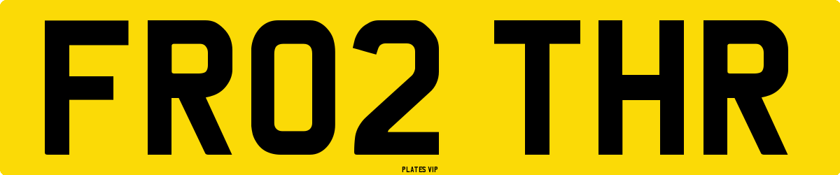 FR02 THR Number Plate