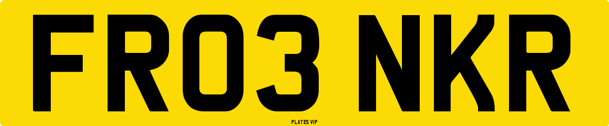 FR03 NKR Number Plate