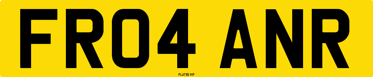 FR04 ANR Number Plate