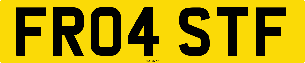 FR04 STF Number Plate