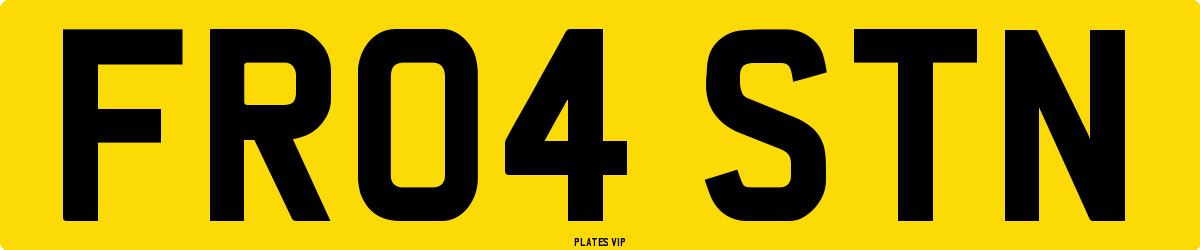 FR04 STN Number Plate