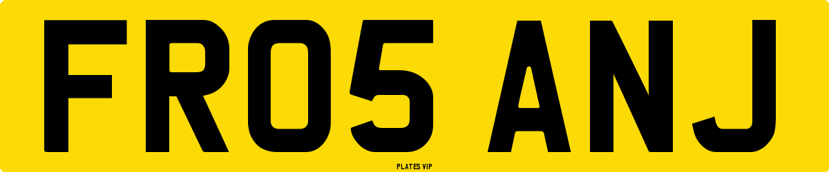 FR05 ANJ Number Plate