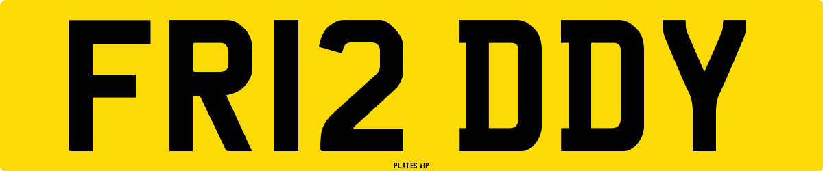 FR12 DDY Number Plate