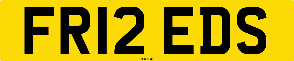 FR12 EDS Number Plate