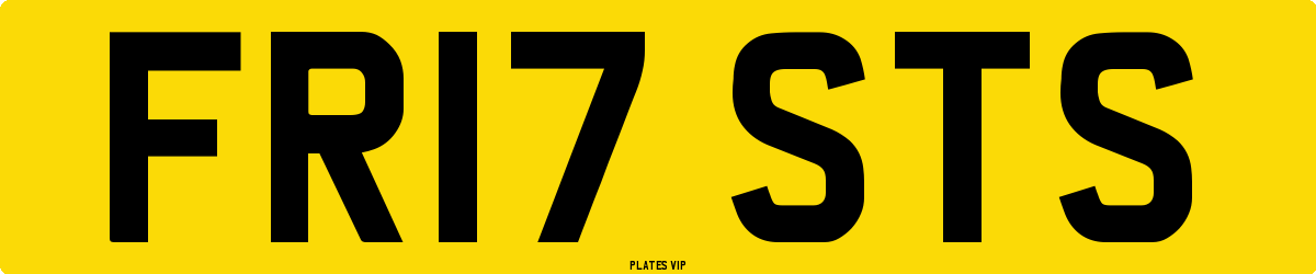 FR17 STS Number Plate