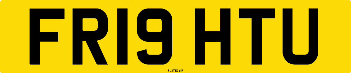 FR19 HTU Number Plate