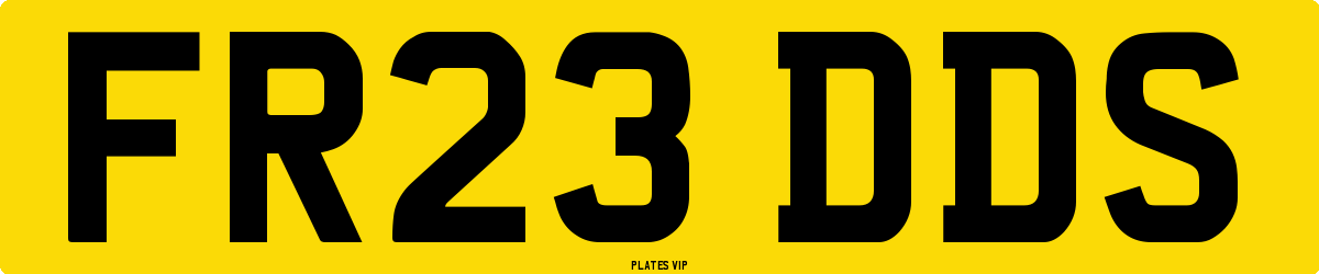FR23 DDS Number Plate