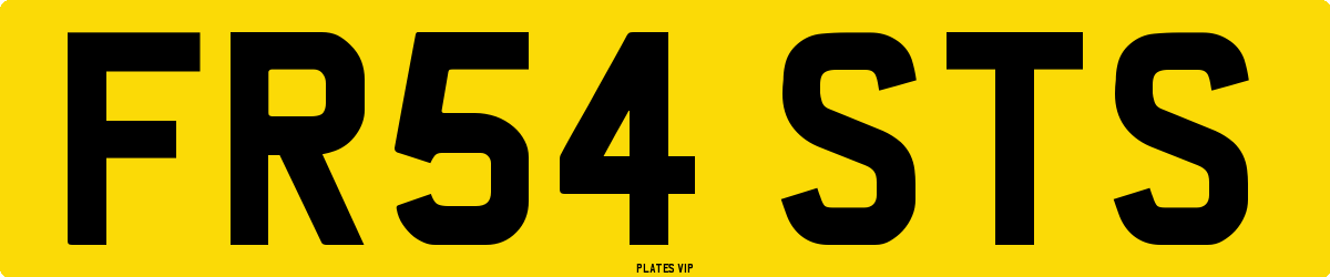 FR54 STS Number Plate