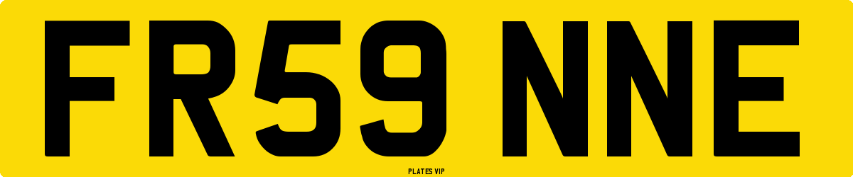 FR59 NNE Number Plate
