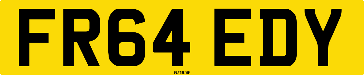 FR64 EDY Number Plate