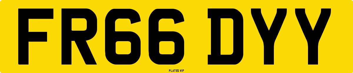 FR66 DYY Number Plate