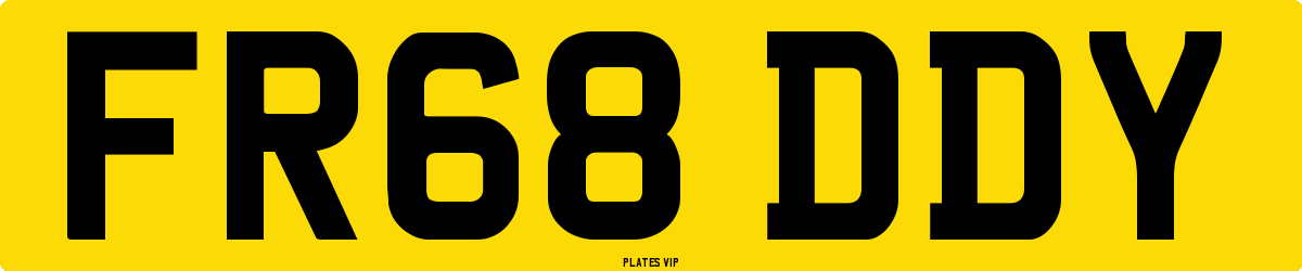 FR68 DDY Number Plate