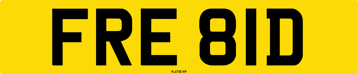 FRE 81D Number Plate