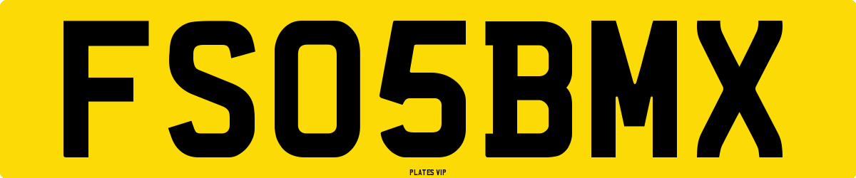 FS 05 BMX Number Plate