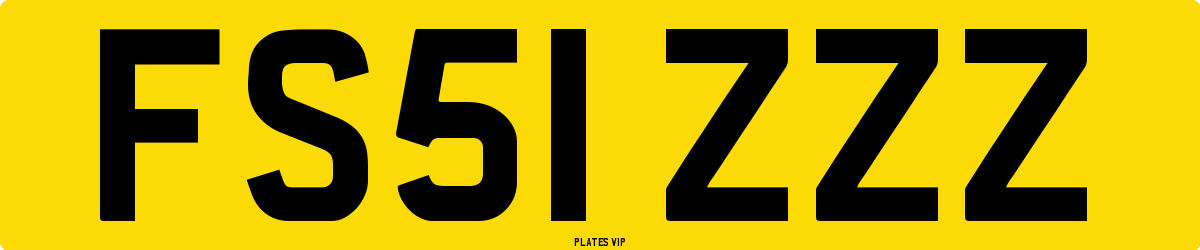 FS51 ZZZ Number Plate