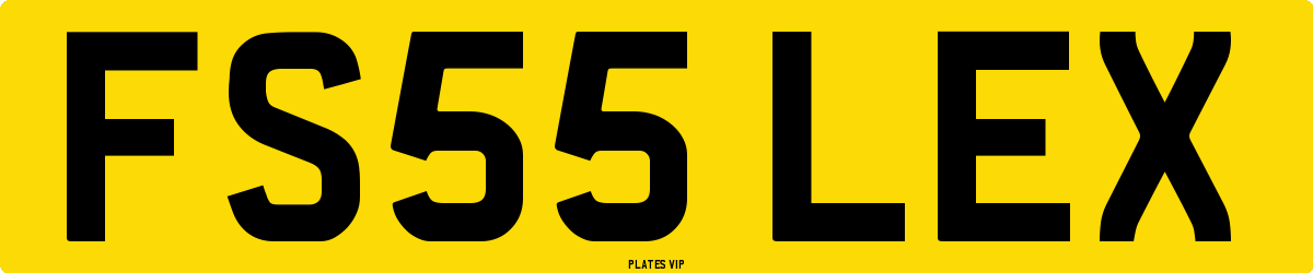 FS55 LEX Number Plate