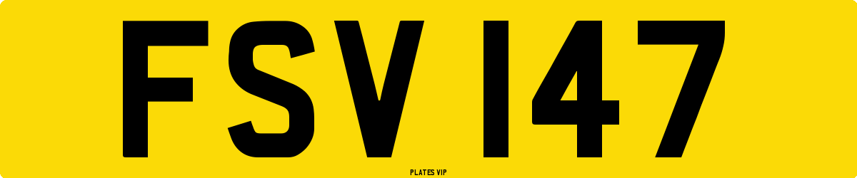 FSV 147 Number Plate