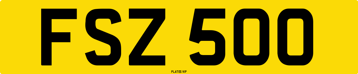 FSZ 500 Number Plate