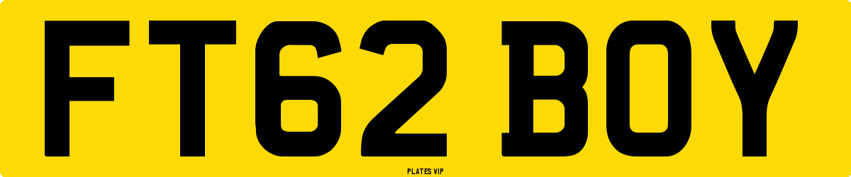 FT62 BOY Number Plate