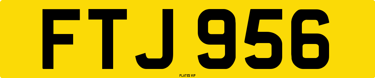 FTJ 956 Number Plate