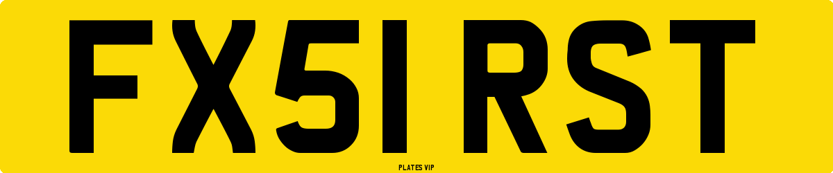 FX51 RST Number Plate