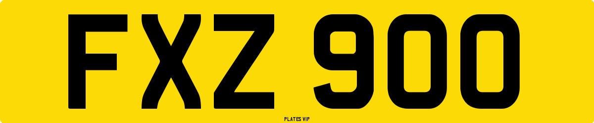 FXZ 900 Number Plate