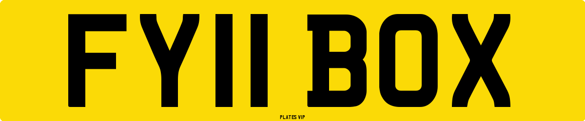 FY11 BOX Number Plate