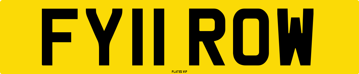 FY11 ROW Number Plate