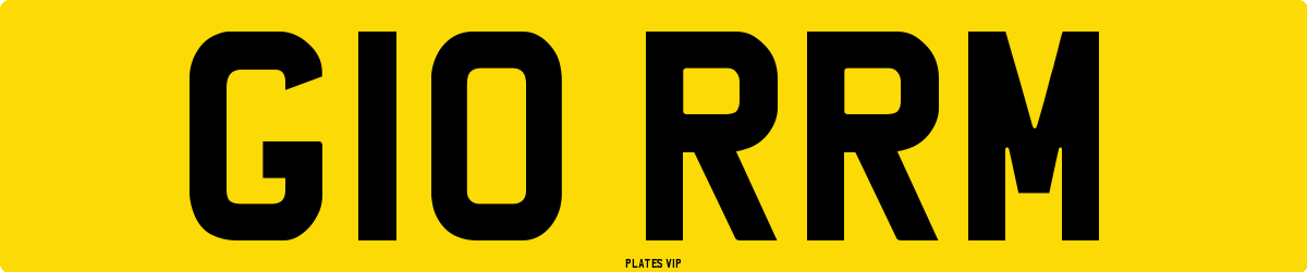 G10 RRM Number Plate
