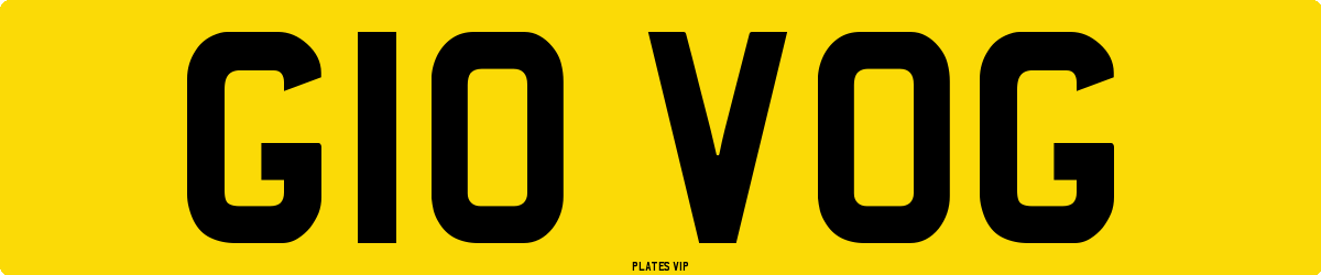 G10 VOG Number Plate