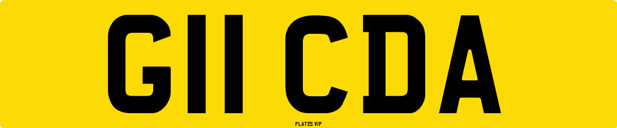 G11 CDA Number Plate