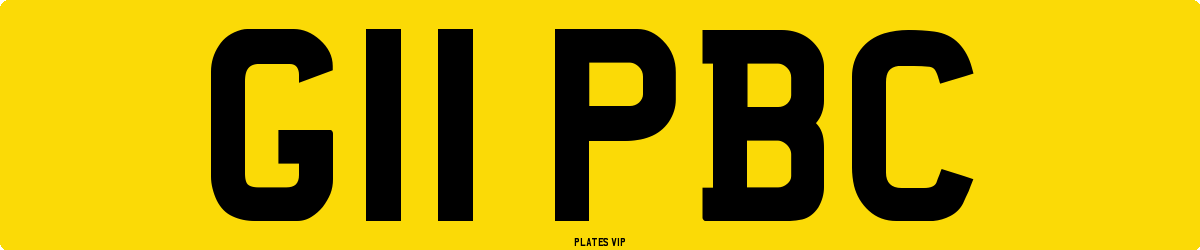G11 PBC Number Plate