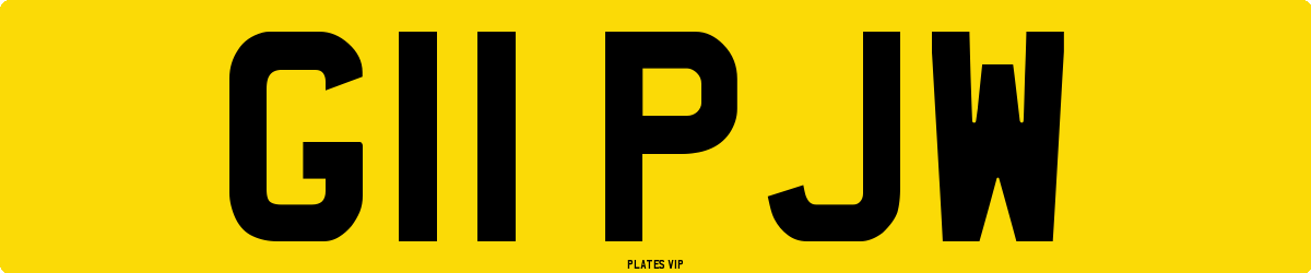 G11 PJW Number Plate