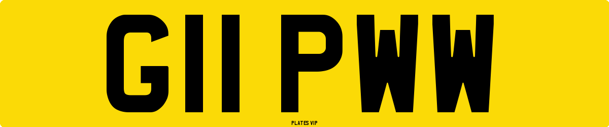G11 PWW Number Plate