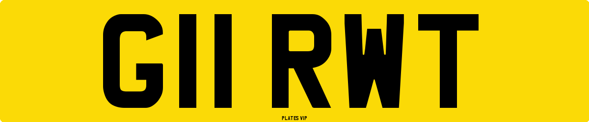 G11 RWT Number Plate