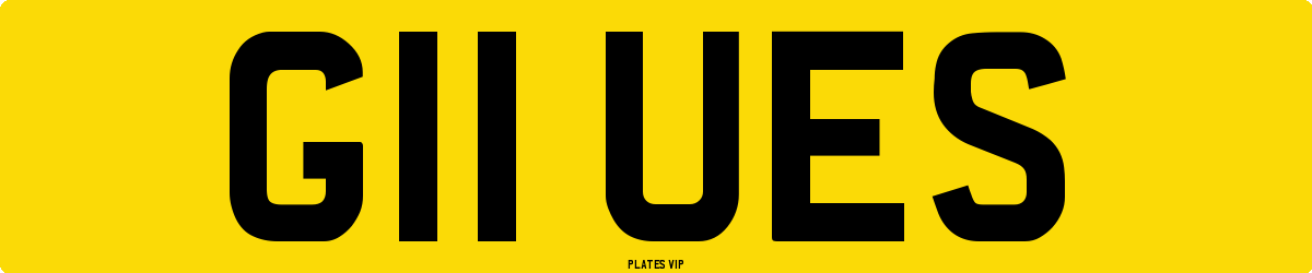 G11 UES Number Plate